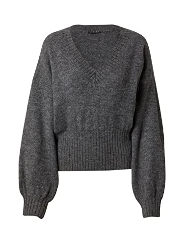 Sisley Damen V Neck L/S 109RM400A Sweater, Dark Grey 6H7, XS von SISLEY