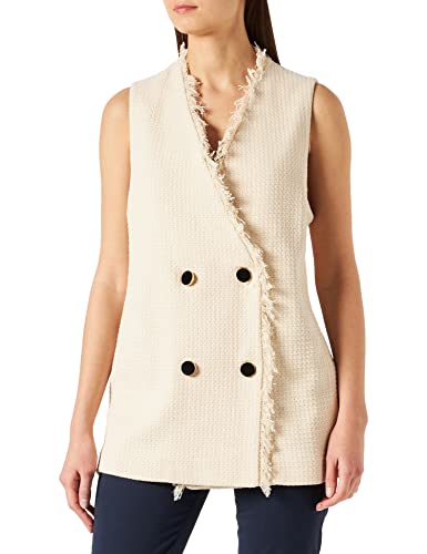 Sisley Damen Waistcoat 29OSLJ004 Vest, Creamy White 0M5, S von SISLEY