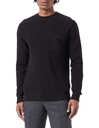 Sisley Herren L/S 103ES100Q Sweater, Black 700, M von SISLEY
