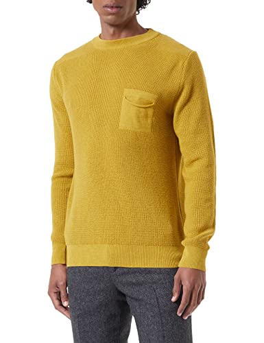 Sisley Herren L/S 103ES100Q Sweater, Mustard 92W, XL von SISLEY