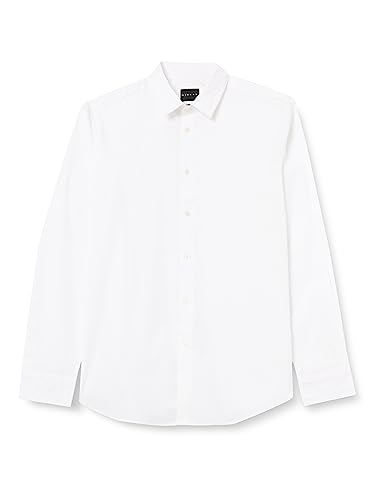 Sisley Men's 5CNX5QL19 Shirt, White 101, 38 von SISLEY