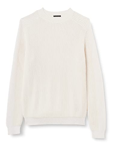 Sisley Men's L/S 118ZS101E Sweater, White 903, L von SISLEY