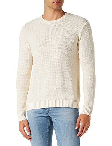 Sisley Men's L/S 1336S101C Sweater, Creamy White 902, XXL von Sisley