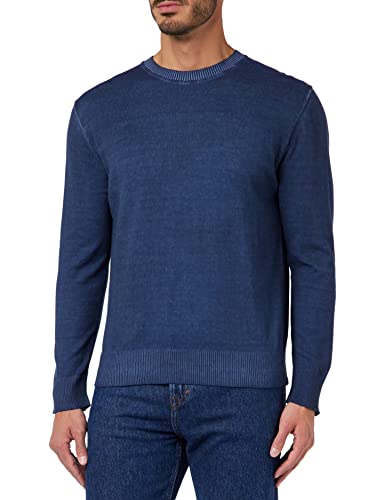 Sisley Men's L/S 18BAS101N Sweater, Blue 97T, XL von SISLEY