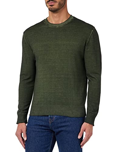 Sisley Men's L/S 18BAS101N Sweater, Military Green 95A, XXL von SISLEY