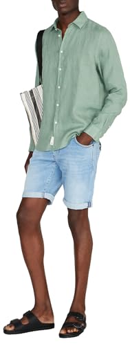 Sisley Mens Bermuda 4HC1S9001 Shorts, Light Blue Denim 901, 34 von SISLEY