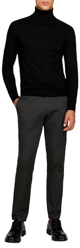 Sisley Mens Turtle Neck SW. L/S 10F2S2244 Sweater, Black 100, XXL von SISLEY