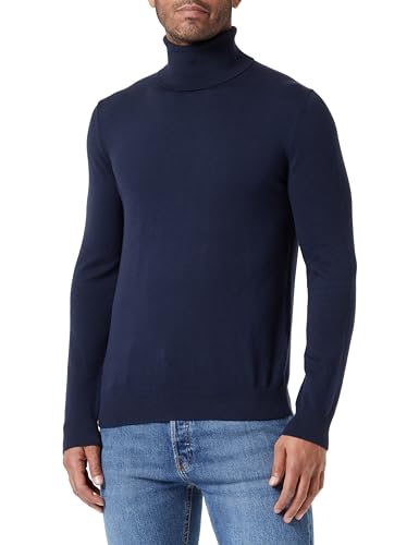 Sisley Mens Turtle Neck SW. L/S 10F2S2244 Sweater, Night Blue 06U, Medium von SISLEY