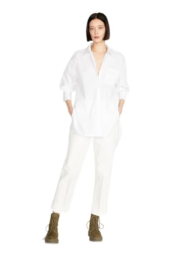 Sisley Women's 5FUALQ037 Shirt, White 101, M von SISLEY