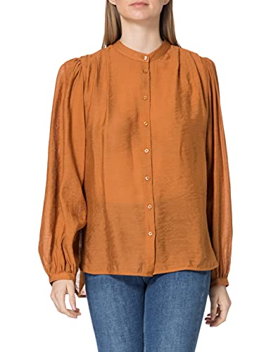 Sisley Women's 5X475QEQ7 Shirt, Orange 37D, S von SISLEY