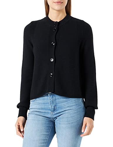 Sisley Women's L/S 105FM500C Cardigan Sweater, Black 100, XS von SISLEY