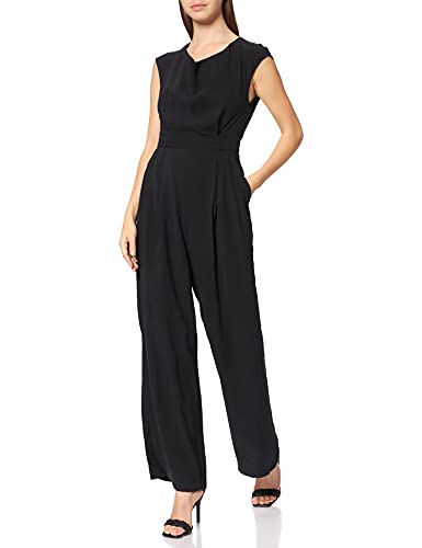 Sisley Women's Overall 4WVM581A7 Suit Pants, Nero 100, 32 von SISLEY