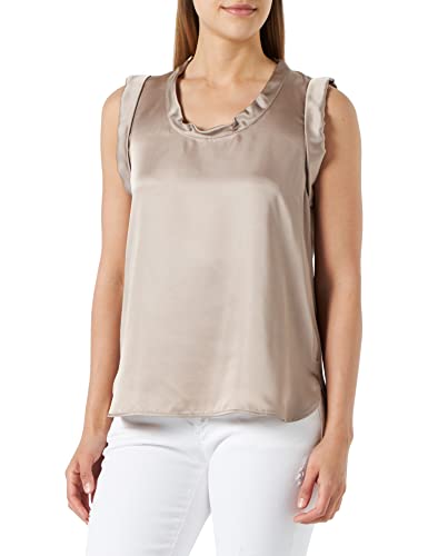 Sisley Women's TOP 52ADLH00M Shirt, Beige 18J, S von SISLEY