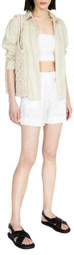 Sisley Womens 4AGHL900Q Shorts, White 101, 36 von SISLEY