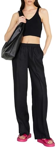 Sisley Womens Trousers 4AGHLF03U Pants, Black 100, 40 von SISLEY