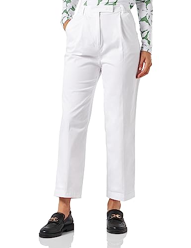 Sisley Womens Trousers 4ED4LF030 Pants, White 101, 38 von SISLEY