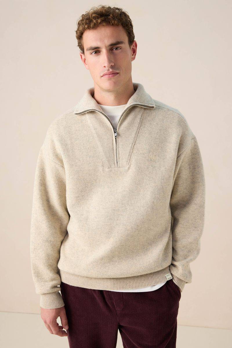 Pullover Mit Reißverschluss - Beige von Sissy-Boy