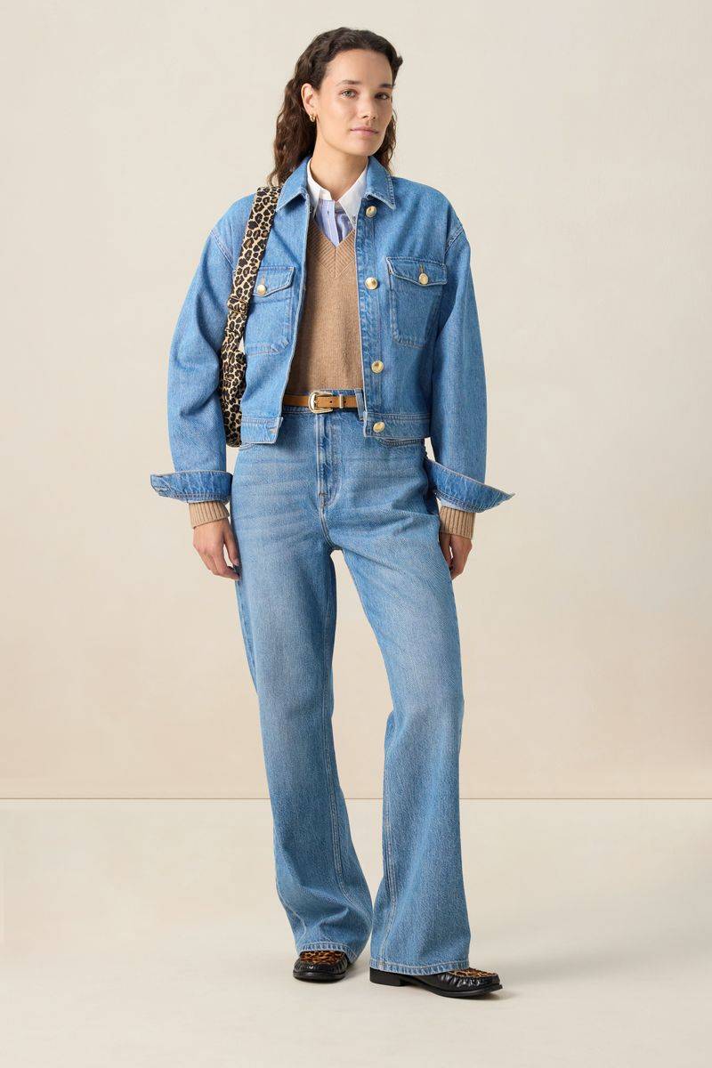 Jeansjacke Mit Goldfarbenen Knöpfen - Blau von Sissy-Boy