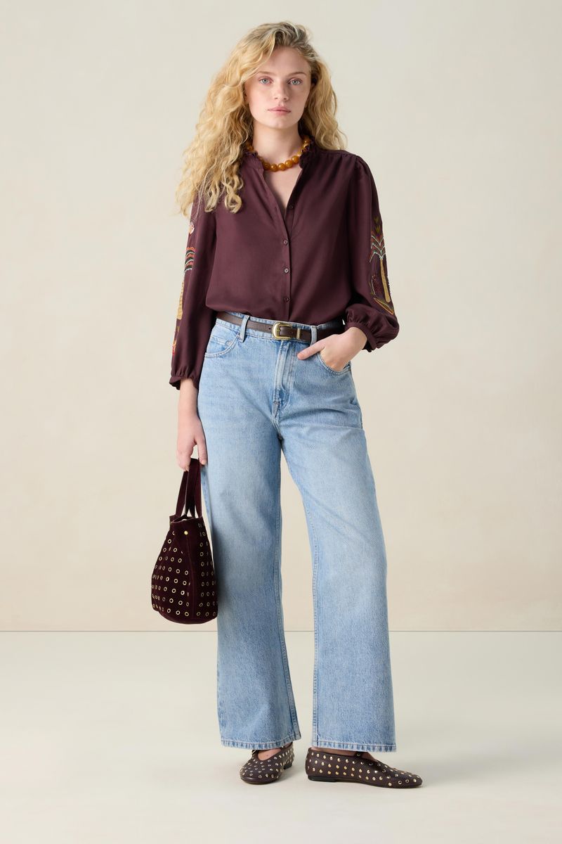Cropped Bootcut-Jeans Mit Hoher Taille - Blau von Sissy-Boy