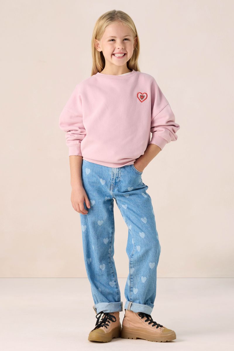 Straight Leg Jeans Mit Herzmuster - Blau von Sissy-Boy