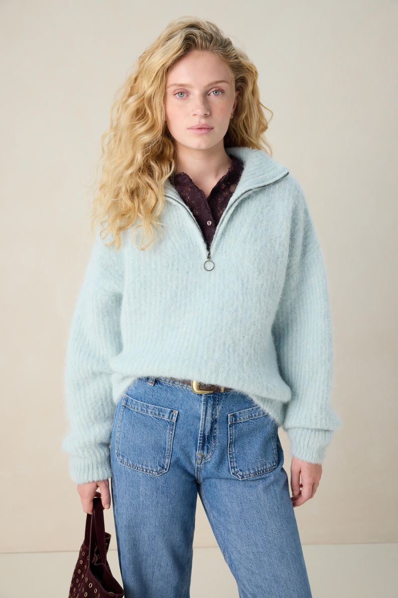 Pullover Mit Reißverschluss - Blau von Sissy-Boy