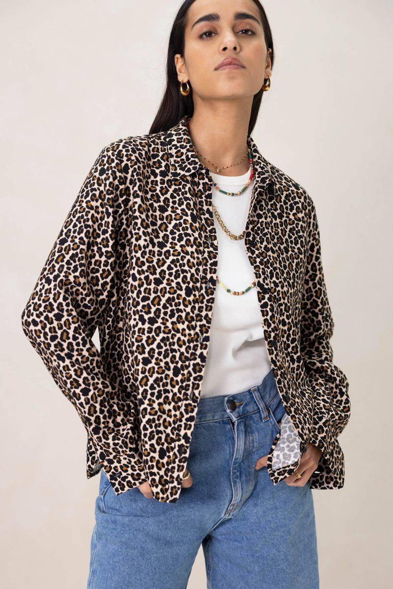 Bluse Mit Leoprint - Braun von Sissy-Boy