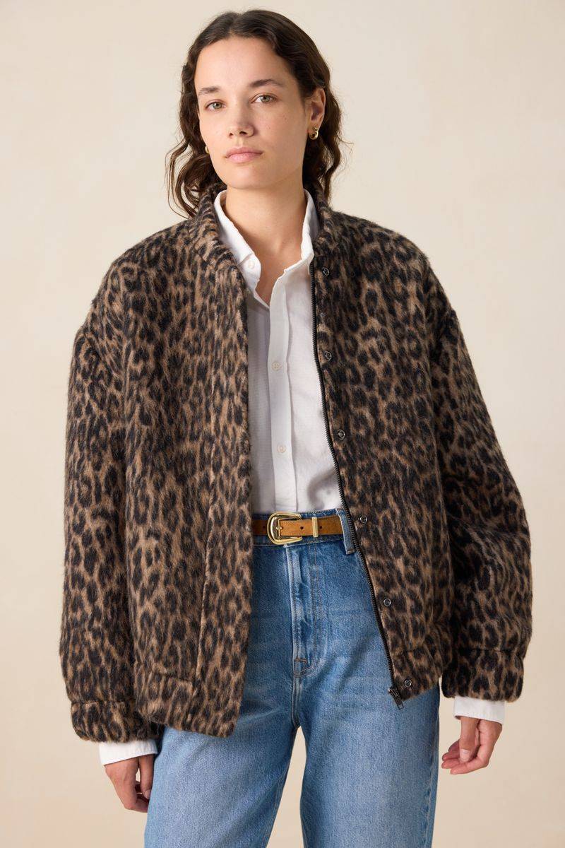 Bouclé-Jacke Mit Leoprint - Braun Bouclé-Jacke Mit Leoprint - Braun von Sissy-Boy