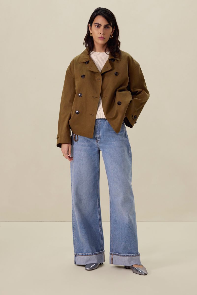 Kurzer Trenchcoat - Braun von Sissy-Boy