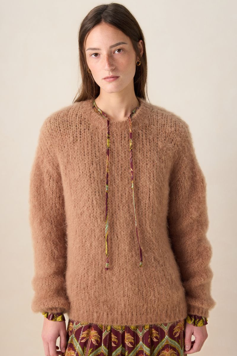 Bruine Mohair Trui von Sissy-Boy