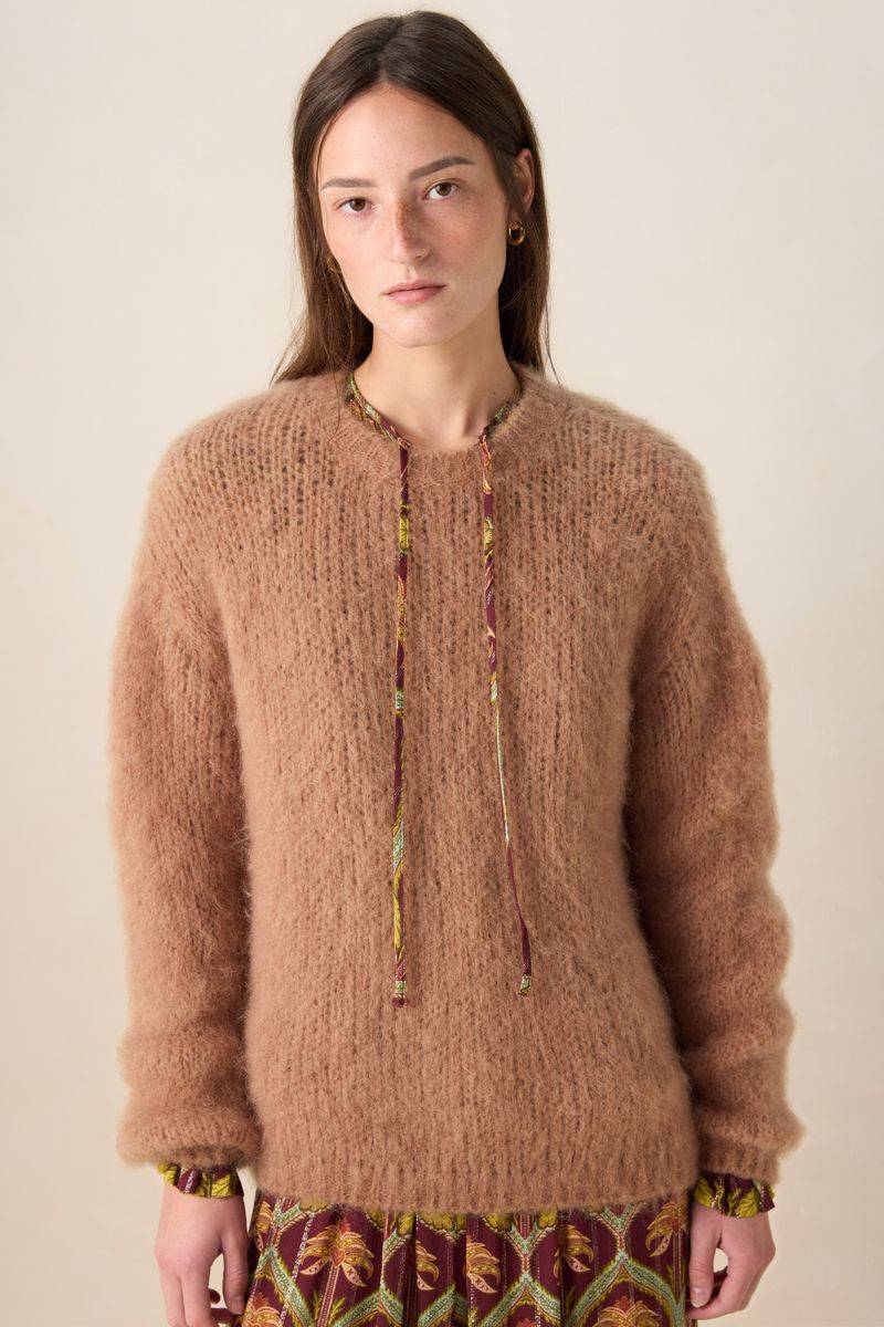 Bruine Mohair Trui von Sissy-Boy