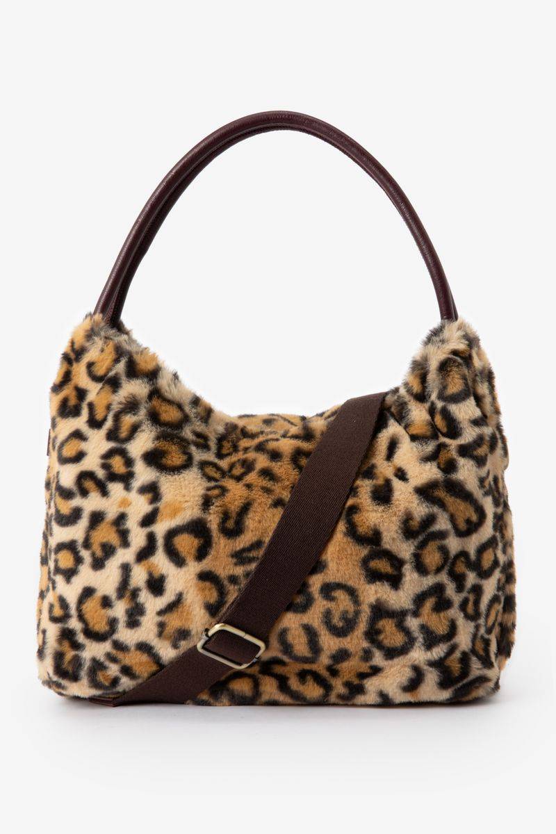 Schultertasche Mit Leoprint Zum Wenden - Braun von Sissy-Boy