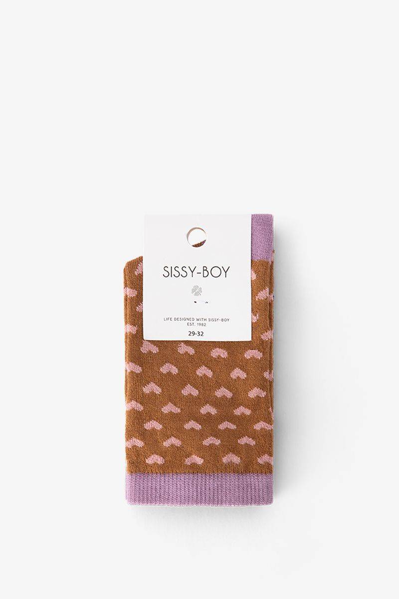 Socken Mit Herzmuster - Braun von Sissy-Boy