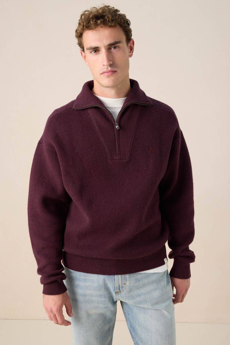 Pullover Mit Reißverschluss - Dunkelbraun von Sissy-Boy