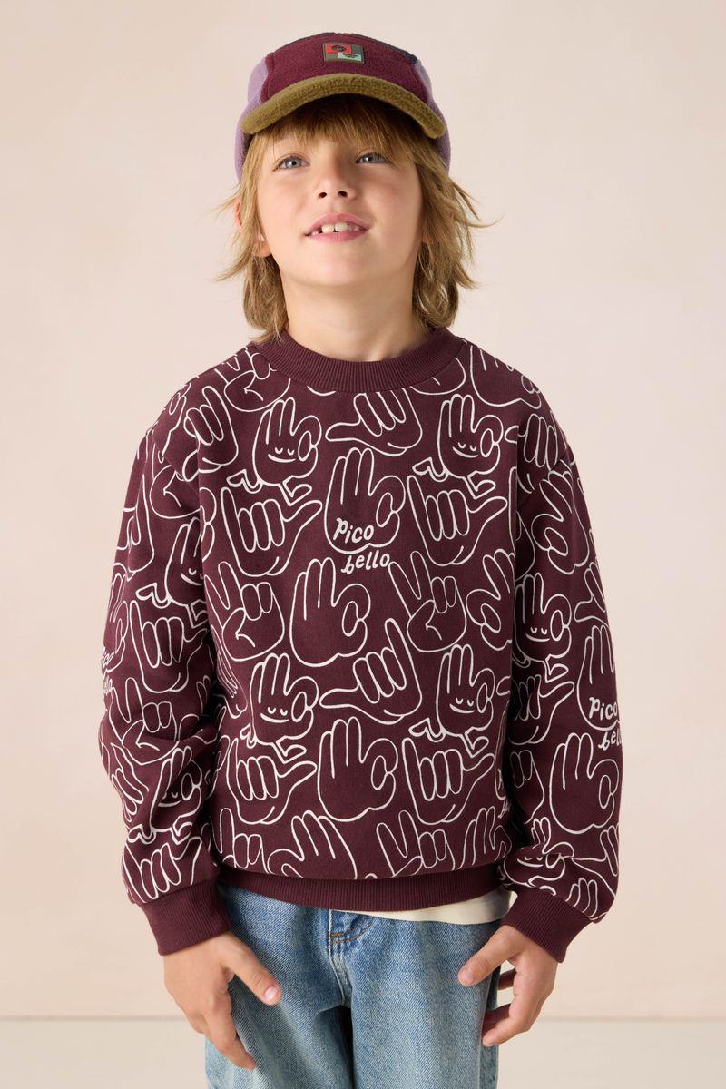 Sweater Mit Print - Dunkelbraun von Sissy-Boy