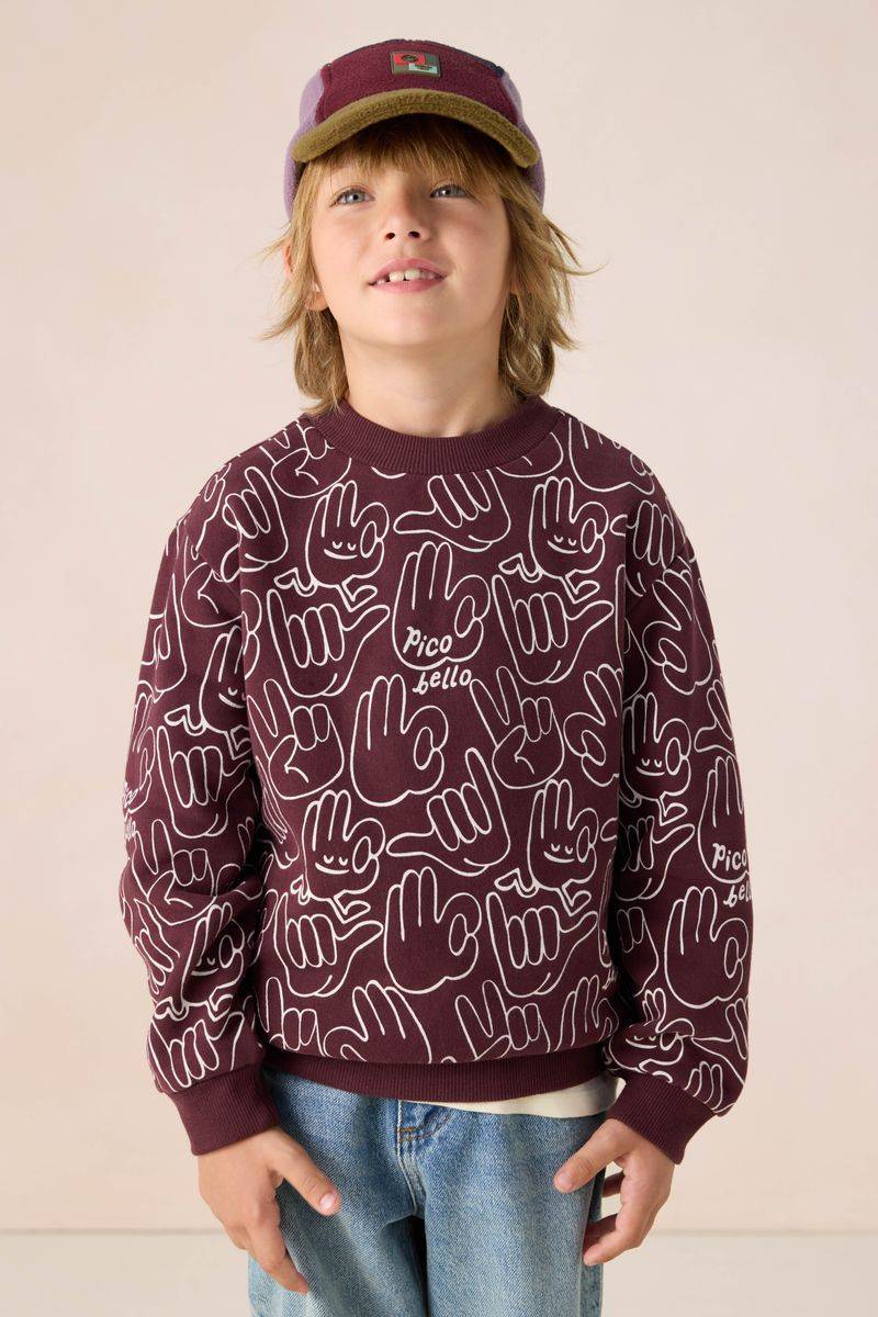 Sweater Mit Print - Dunkelbraun von Sissy-Boy
