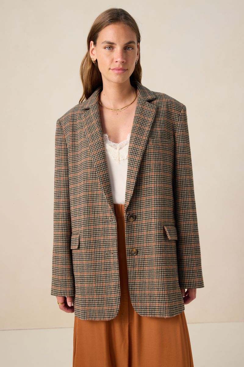 Karierter Blazer - Dunkelbraun von Sissy-Boy