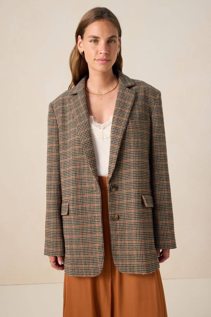 Karierter Blazer - Dunkelbraun von Sissy-Boy