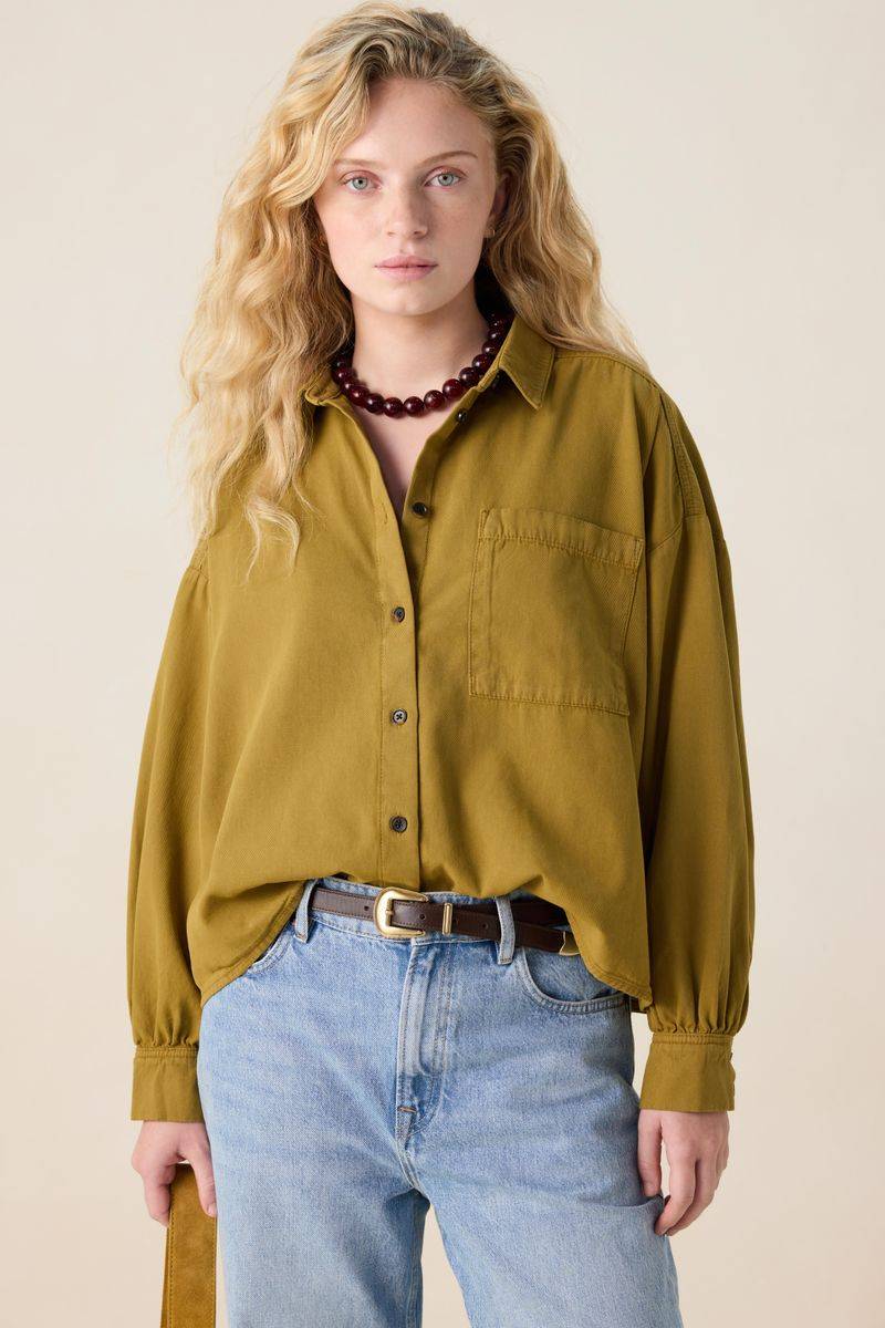 Kastige Bluse - Dunkelgrün von Sissy-Boy