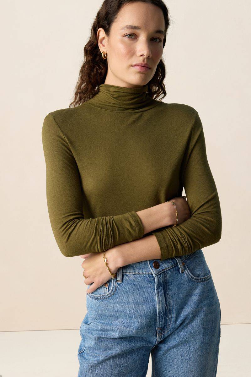 Rollkragenshirt - Dunkelgrün von Sissy-Boy