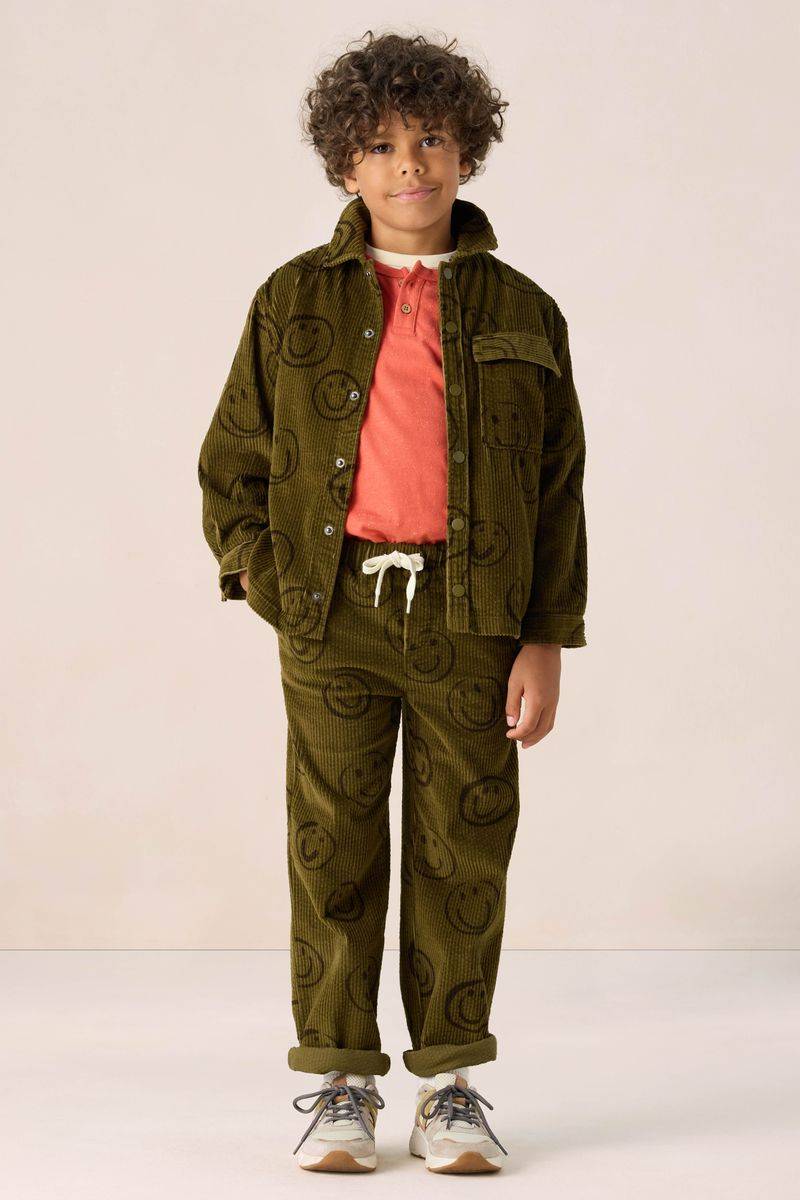 Cordhose Mit Smiley-Print - Dunkelgrün von Sissy-Boy