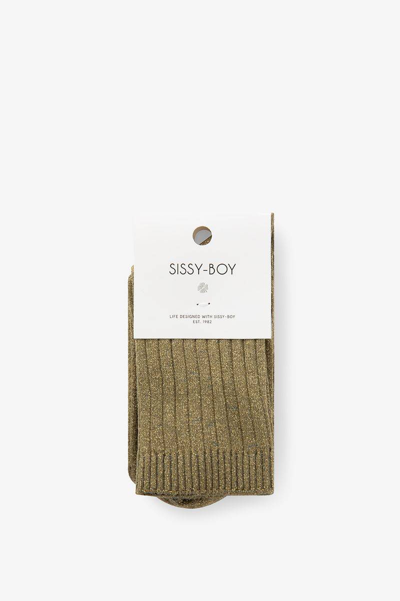 Glitzersocken Mit Rippmuster - Dunkelgrün von Sissy-Boy