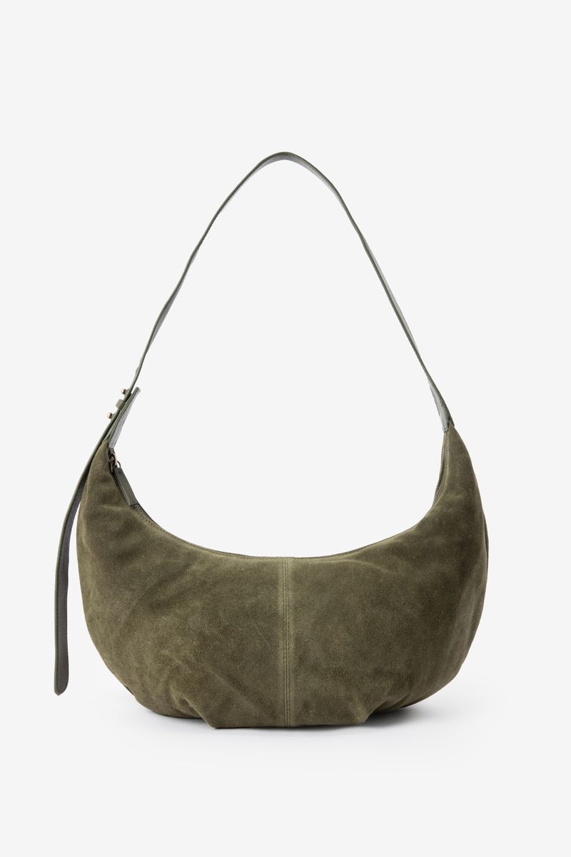 Veloursleder-Tasche - Dunkelgrün von Sissy-Boy