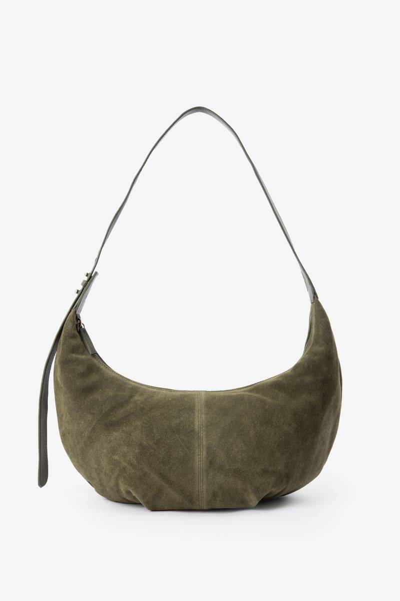 Veloursleder-Tasche - Dunkelgrün von Sissy-Boy