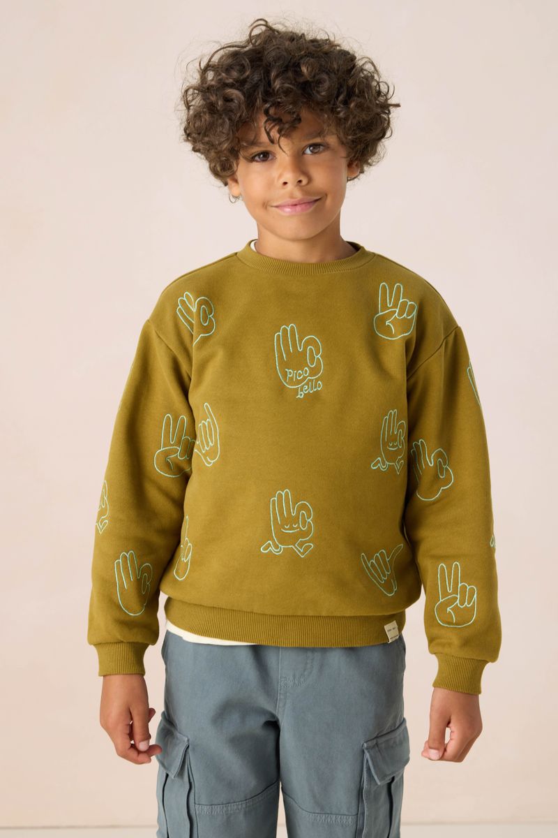 Sweater Mit Print - Dunkelgrün von Sissy-Boy