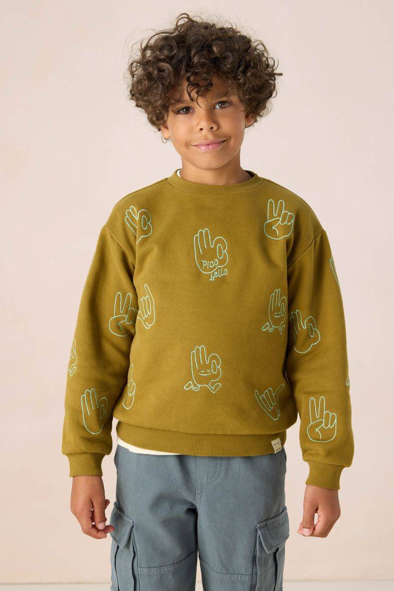 Sweater Mit Print - Dunkelgrün von Sissy-Boy