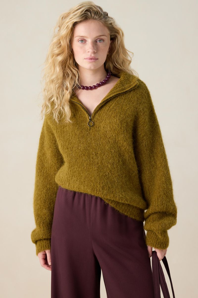 Pullover Mit Reißverschluss - Dunkelgrün von Sissy-Boy