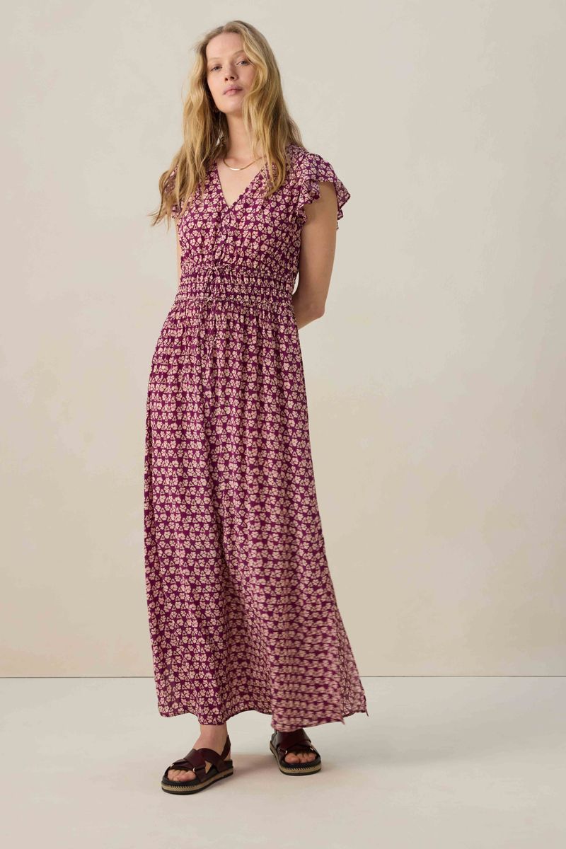 Maxi-Kleid Mit Rüschen - Dunkellila Maxi-Kleid Mit Rüschen - Dunkellila von Sissy-Boy
