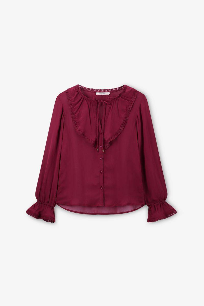 Bluse - Dunkelrot von Sissy-Boy