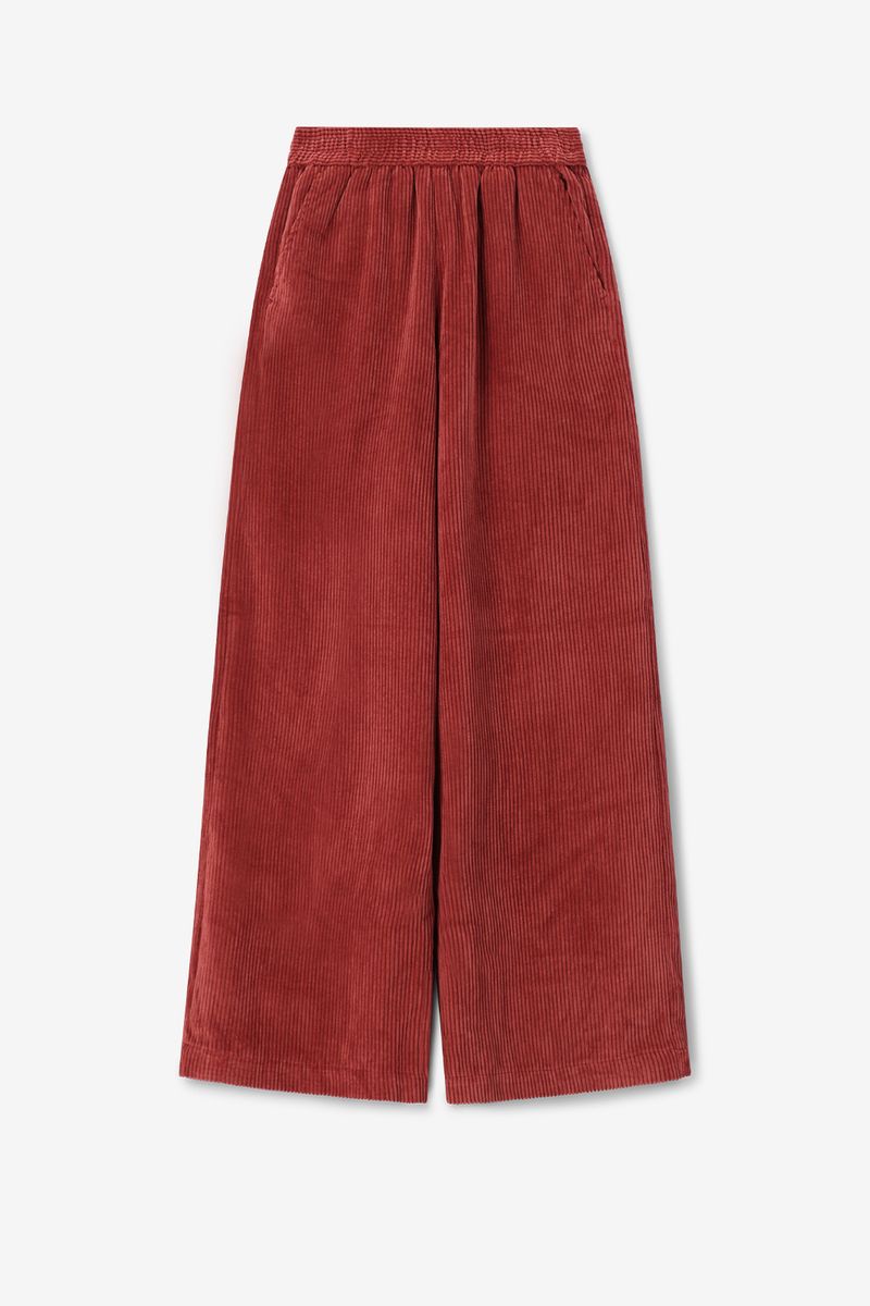 Cordhose Mit Hoher Taille - Dunkelrot von Sissy-Boy