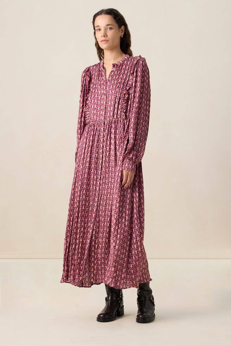 Gemustertes Kleid - Dunkelrot von Sissy-Boy